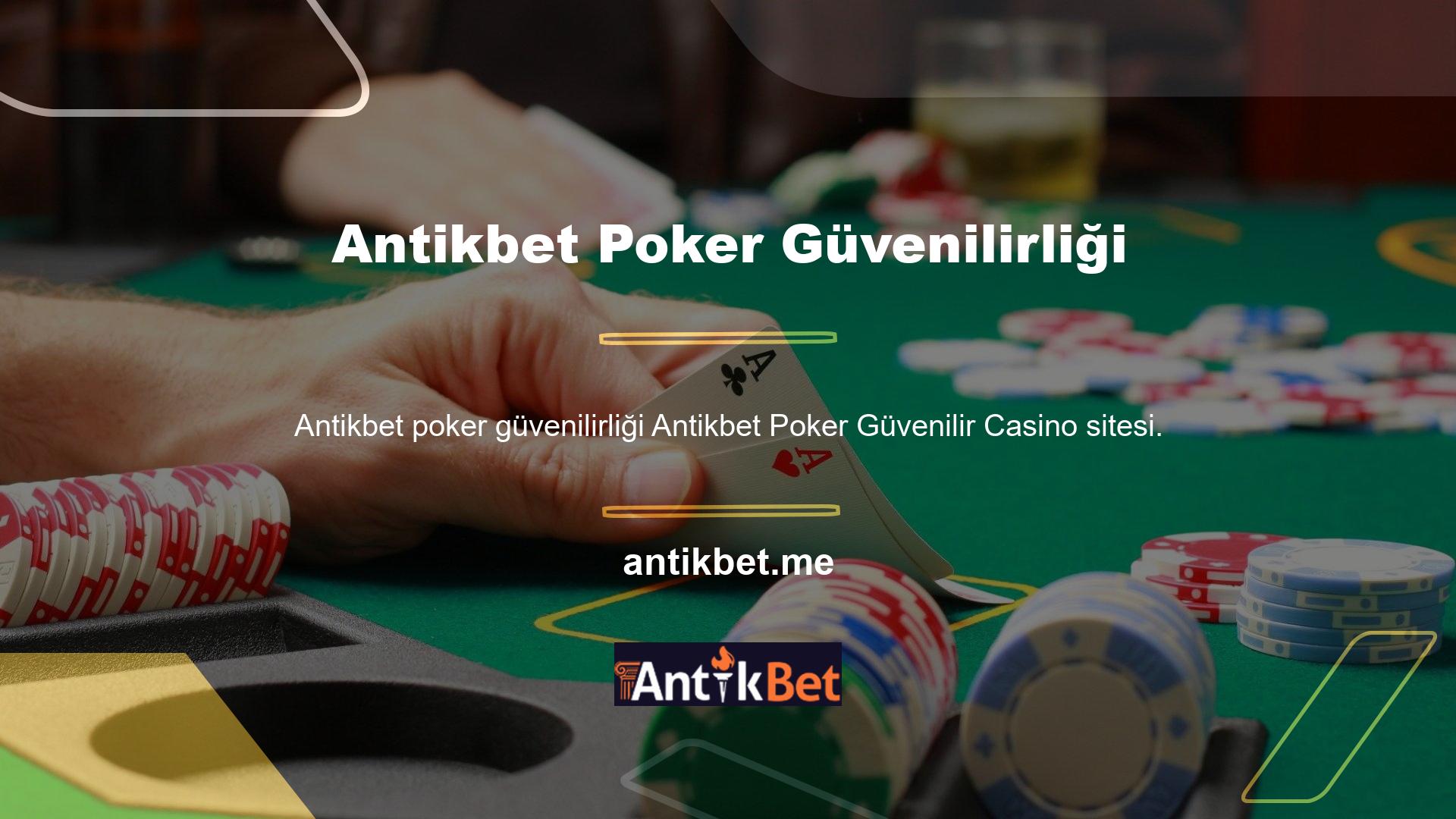 Tabii ki, casino ve casino dünyasına giren müşteriler için en önemli Antikbet poker güvenilir casino sitesi, oynadıkları oyunların heyecanını deneyimlemek ve para kazanmaktır